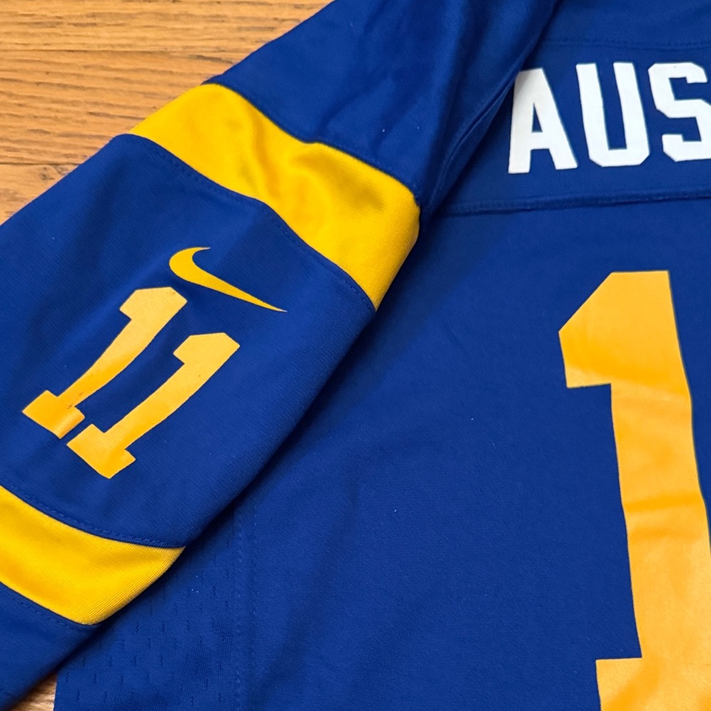 NFL Nike Tavon Austin Rams Blue and Yellow Sports Jersey Boys XL - Picture 5 of 7